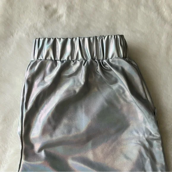 Silver Metallic Joggers - Picture 3 of 7